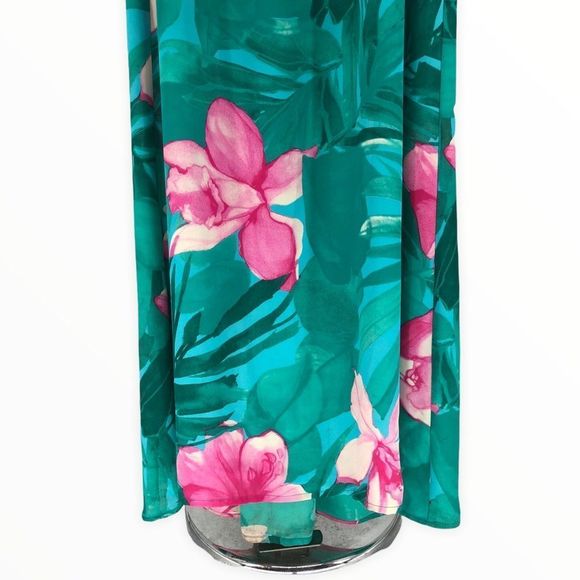 Show Me Your Mumu SMYM T Rex Green Tropical Floral T Back Maxi Dress - Picture 6 of 13